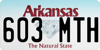 AR license plate 603MTH