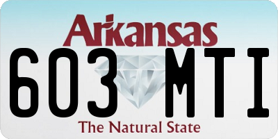 AR license plate 603MTI