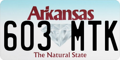 AR license plate 603MTK