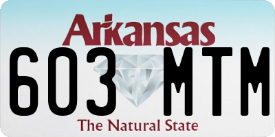 AR license plate 603MTM