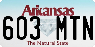AR license plate 603MTN