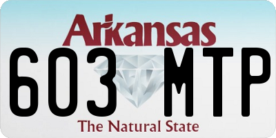 AR license plate 603MTP