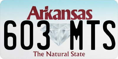 AR license plate 603MTS