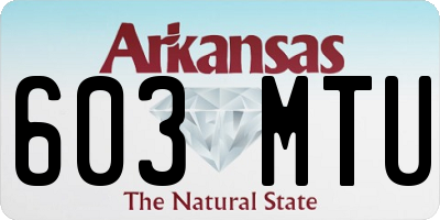 AR license plate 603MTU
