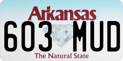 AR license plate 603MUD