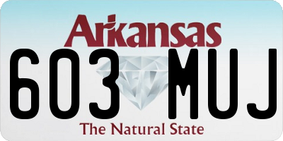 AR license plate 603MUJ