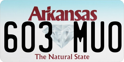 AR license plate 603MUO