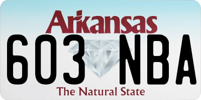 AR license plate 603NBA