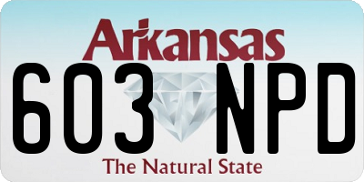 AR license plate 603NPD