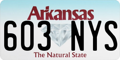 AR license plate 603NYS