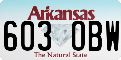AR license plate 603OBW