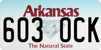 AR license plate 603OCK