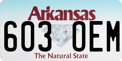 AR license plate 603OEM
