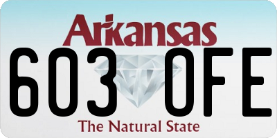 AR license plate 603OFE
