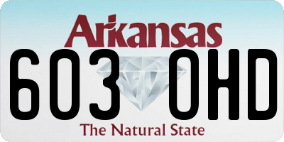 AR license plate 603OHD