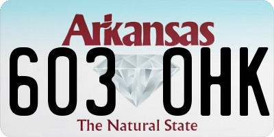 AR license plate 603OHK