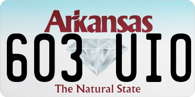 AR license plate 603UIO