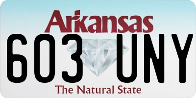 AR license plate 603UNY
