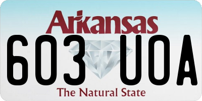 AR license plate 603UOA