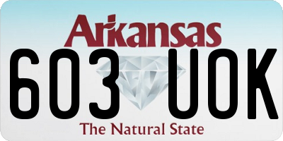 AR license plate 603UOK