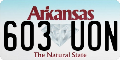 AR license plate 603UON