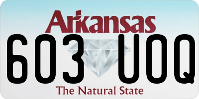AR license plate 603UOQ