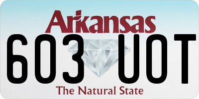AR license plate 603UOT