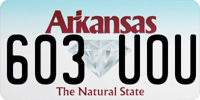 AR license plate 603UOU