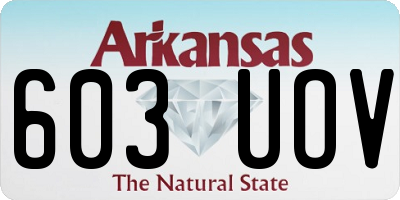 AR license plate 603UOV
