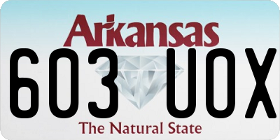 AR license plate 603UOX