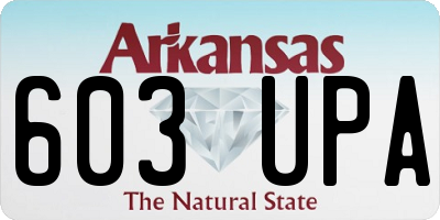 AR license plate 603UPA
