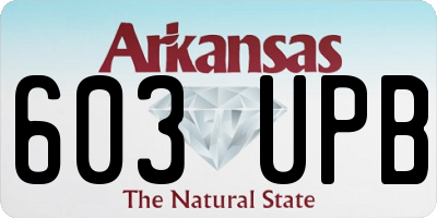 AR license plate 603UPB
