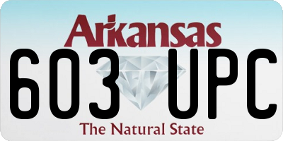 AR license plate 603UPC