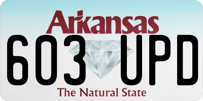 AR license plate 603UPD