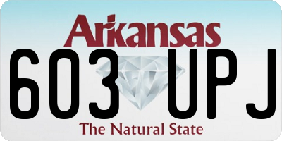 AR license plate 603UPJ