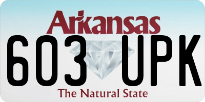 AR license plate 603UPK