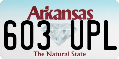 AR license plate 603UPL