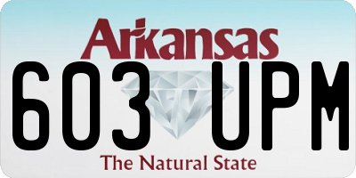 AR license plate 603UPM