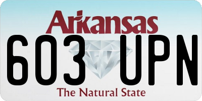 AR license plate 603UPN