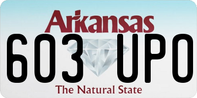 AR license plate 603UPO