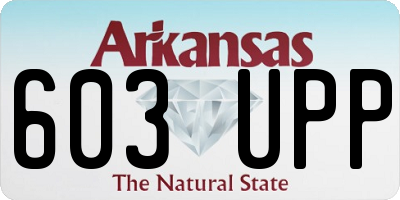 AR license plate 603UPP