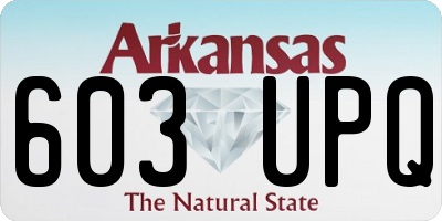 AR license plate 603UPQ