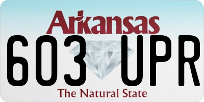 AR license plate 603UPR