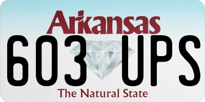 AR license plate 603UPS