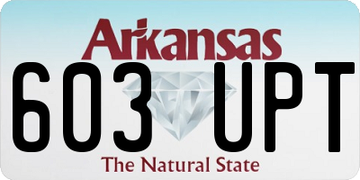 AR license plate 603UPT