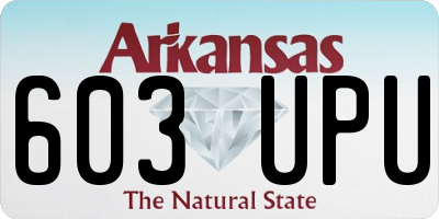 AR license plate 603UPU