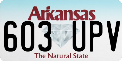 AR license plate 603UPV