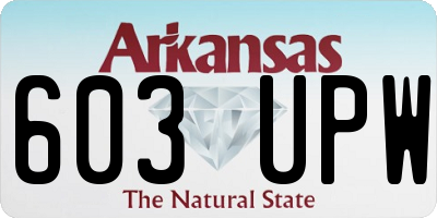 AR license plate 603UPW