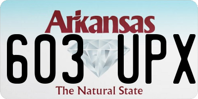 AR license plate 603UPX