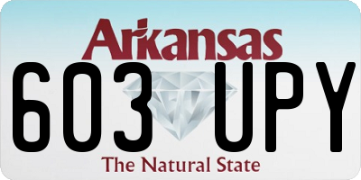 AR license plate 603UPY